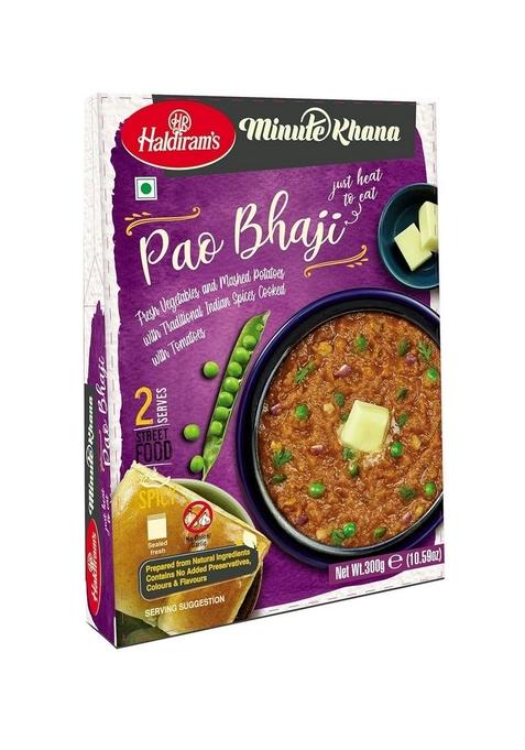 Haldiram's Pav Bhaji 300g x 3 | Heat and Eat Pure Veg Delicious Instant Food Ready to Easy-to-Prepare Meals & Microwaveable Cook