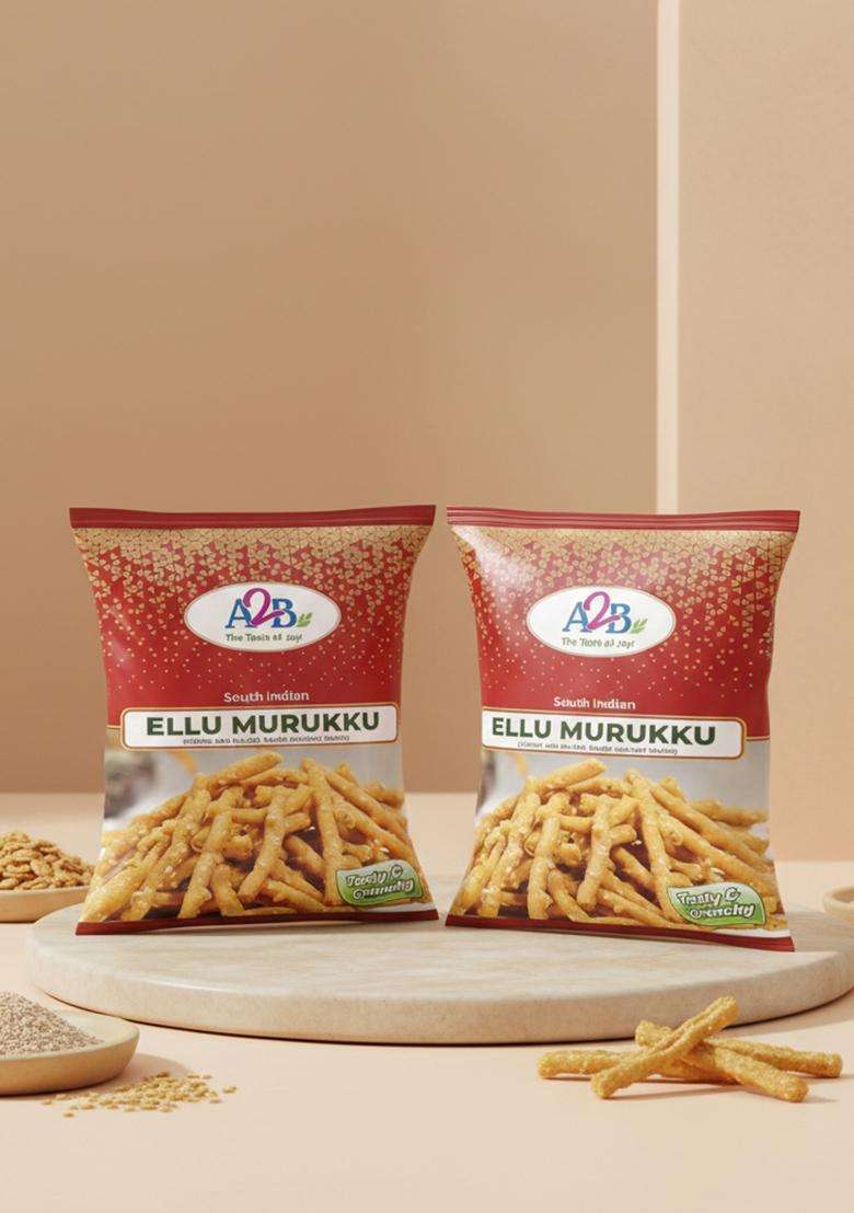 Adyar Anand Bhavan Sweets and Snacks Ananda - Ellu Murukku (Pack of 2 x 200g) - Indya