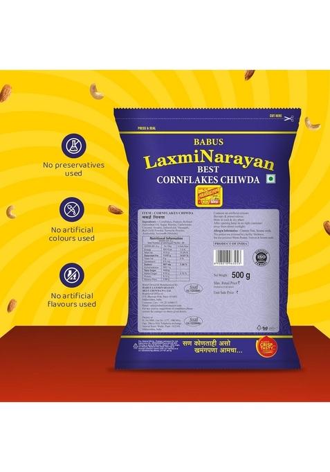 BABUS LAXMINARAYAN Fresh & Delicious Cornflakes Chiwda (1 Count)_500Gm