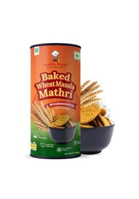 HEALTHY MASTER Vision to serve Baked Wheat Masala Mathri 250g (Pack of 2)| No Maida | Palm Oil Crispy Crunchy Snack 100% Namkeen Mathi