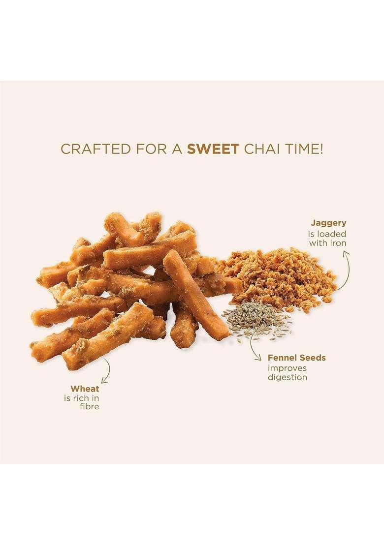 CHAI POINT Gur Pare (Pack Of 2) 500 Gm, Whole Wheat Snack, Healthy Indian Snacks, Ready To Eat Snacks - Indya