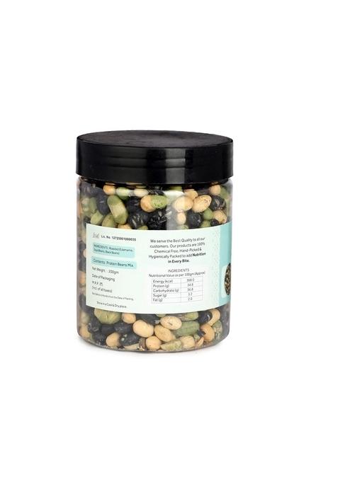 WellNuts & Co. Protein Beans Mix | High-Protein Roasted Legumes Snack Healthy, Gluten-Free, Vegan Superfood Ideal for Office, Gym, Travel 200g