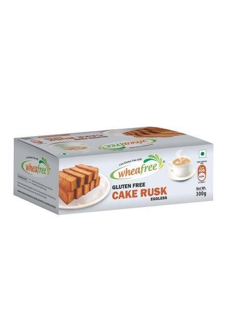 wheafree Gluten Free Cake Rusk (Eggless)(Pack of 2 x 300g Each) | Tasty, Crunchy and Crispy Best Tea Time Snacks No Maida 100% Vegetarian Wholesome Ingredients