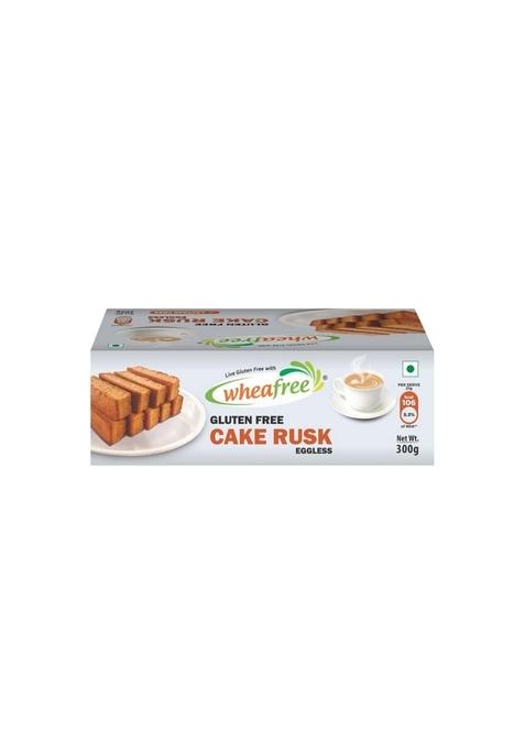 wheafree Gluten Free Cake Rusk (Eggless)(Pack of 2 x 300g Each) | Tasty, Crunchy and Crispy Best Tea Time Snacks No Maida 100% Vegetarian Wholesome Ingredients