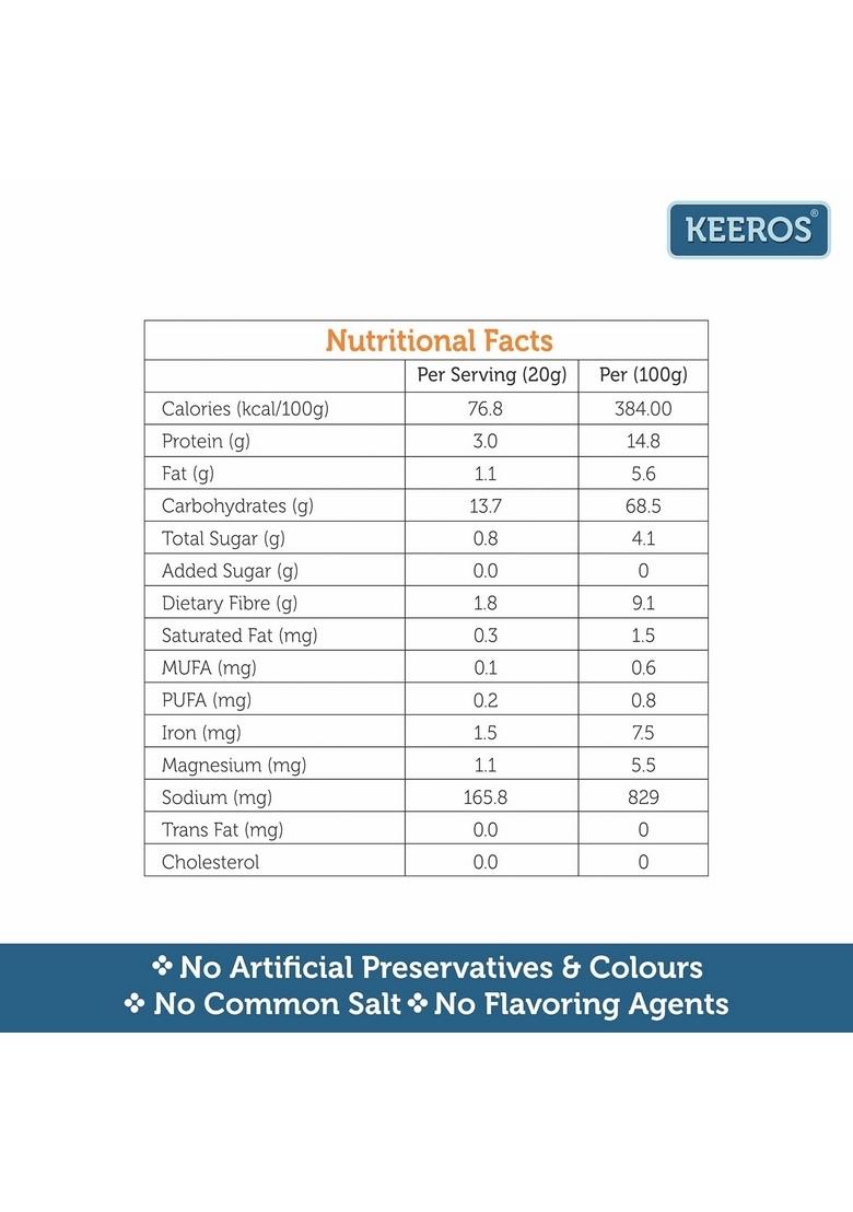 KEEROS Multigrain Roasted & Healthy Snacks for Weight Management | Diabetic Friendly, Diet Namkeen Low GI, Ready to Eat, Crispy, Tasty Lightly Salted Mix of Pearl Millets 5 supergrains |400g