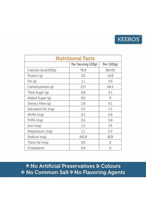 KEEROS Multigrain Roasted & Healthy Snacks for Weight Management | Diabetic Friendly, Diet Namkeen Low GI, Ready to Eat, Crispy, Tasty Lightly Salted Mix of Pearl Millets 5 supergrains |400g