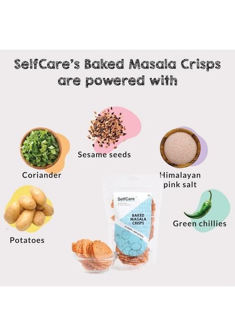 SelfCare By Suman Agarwal Baked Masala Crisps Pack of 1 100g | Healthy