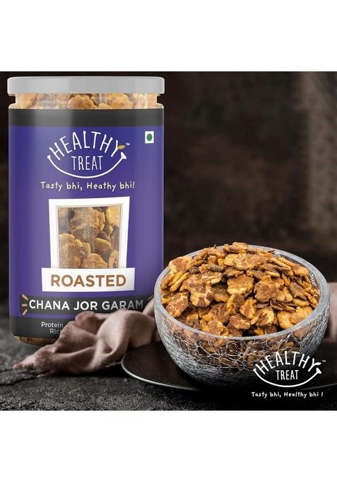 Healthy Treat Gur Chana and Roasted JOR Garam Combo 400 gm (Pack of 2, Each 200 gm) | Oil-Free I Protein-Rich Gluten Free Vegan
