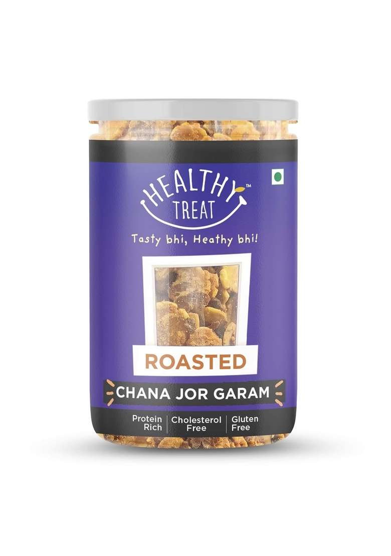 Healthy Treat Roasted Chana Jor Garam 200 gm | Healthy, Oil-Free Namkeen Ready-to-eat Snacks Low in calories Protein-Rich Snack Beaten Gluten Free - Indya