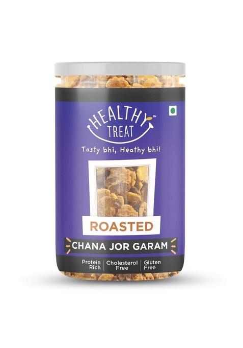 Healthy Treat Roasted Chana Jor Garam 200 gm | Healthy, Oil-Free Namkeen Ready-to-eat Snacks Low in calories Protein-Rich Snack Beaten Gluten Free