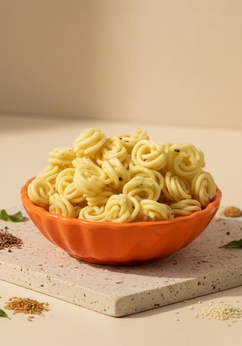 ALLAN CONDIMENTS -Ready to eat South Indian Snacks Handmade Ari Murukku/Homemade / 270 Grams