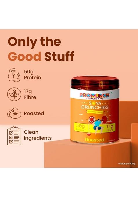 PROMUNCH Roasted Soya Snack | High-Protein Healthy Gluten-Free Pack of 3, Flavour: Cheese & Onion, Peri-Peri and Noodle Masala