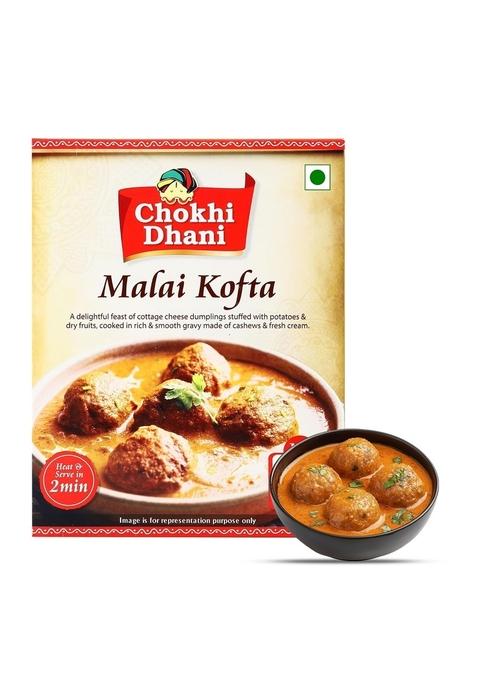 Chokhi Dhani Malai Kofta Ready-to-Eat Meal 300g | Rich Creamy Curry with Soft Koftas ready to eat meals Instant Heat & Microwavable Home Style Pack of 1