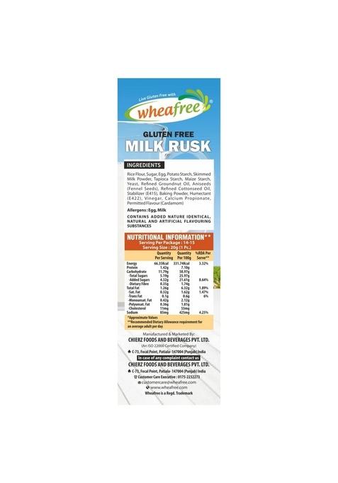 wheafree Gluten Free Milk Rusk