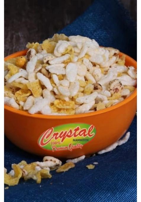 Crystal Namkeen Fat Free Wheat Puff Roasted | Light & Tasty Indian Snack Spicy Puffed Rice Mix for Tea-Time Travel-(Pack of 3)