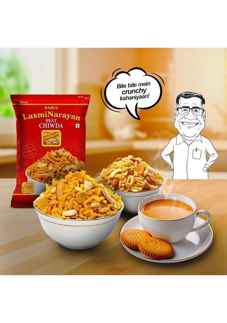 BABUS LAXMINARAYAN Fresh & Delicious Combo Of Poha Chiwda Cornflakes (2 Count)_1 Kg