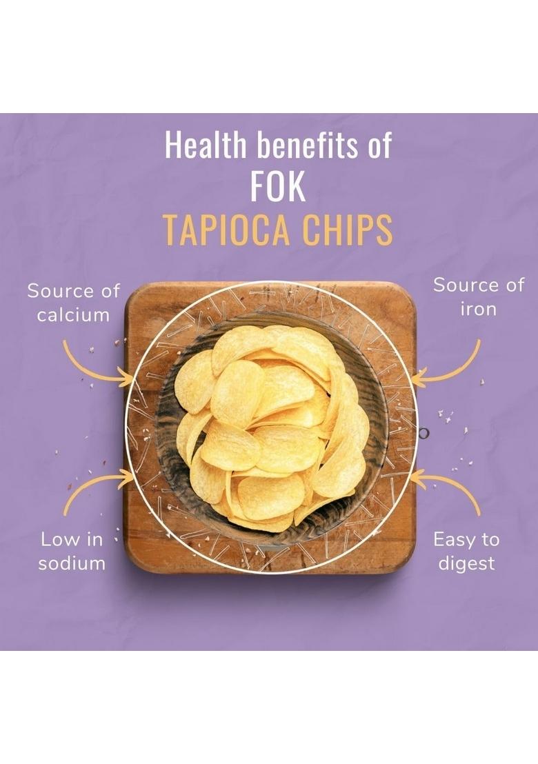 FLAVORS OF KERALA | Premium Tapioca Chips, 400g Crispy, Fresh, Gluten-Free Snack with Irresistible Crunch