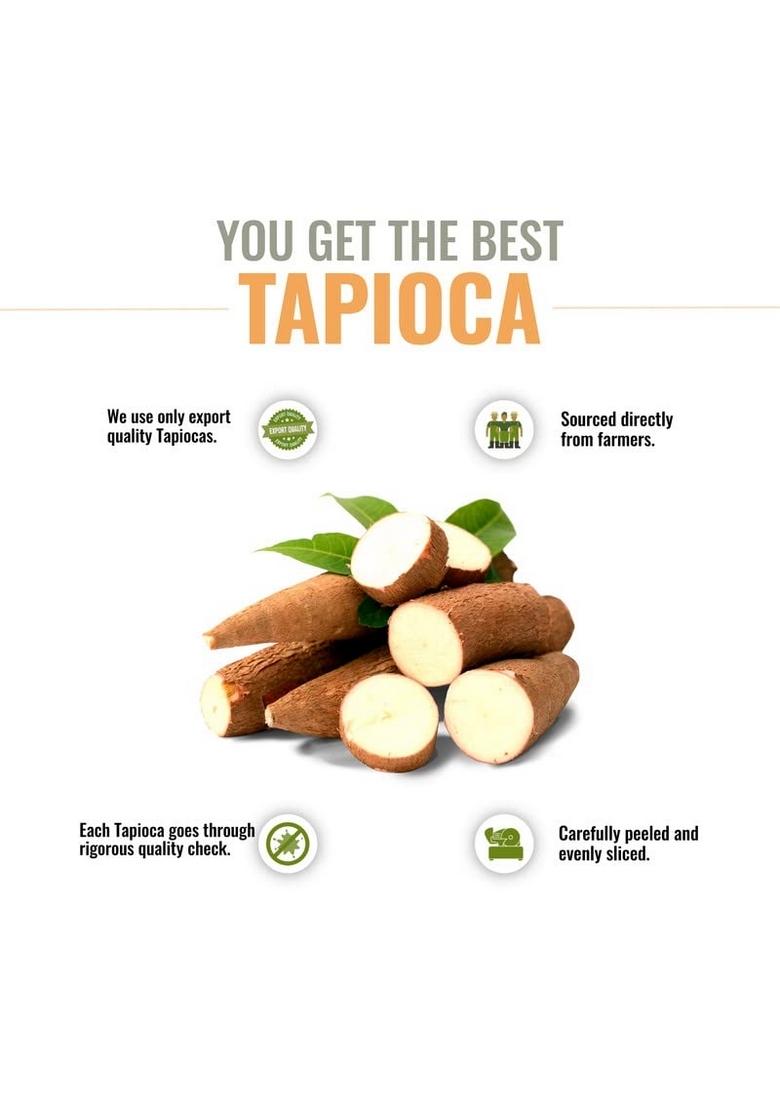FLAVORS OF KERALA | Premium Tapioca Chips, 400g Crispy, Fresh, Gluten-Free Snack with Irresistible Crunch