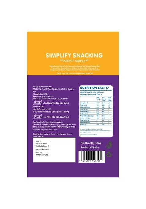 KIKIBIX Assorted Millet Bhujiya Namkeen Combo, Low Calorie, Chatpata Masala, Healthy Fat, Non Fried Diet Snacks, Diabetic Friendly, Gluten Free Mixtures, Fast, Upwas Snack, Baked, Pack of 2