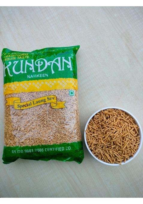 KUNDAN NAMKEEN Laung Sev Crispy & Crunchy Barik Snacks for Foodie Indian, 500gm (Pack of 1)