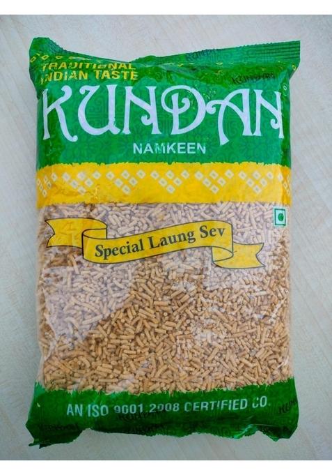 KUNDAN NAMKEEN Laung Sev Crispy & Crunchy Barik Snacks for Foodie Indian, 500gm (Pack of 1)