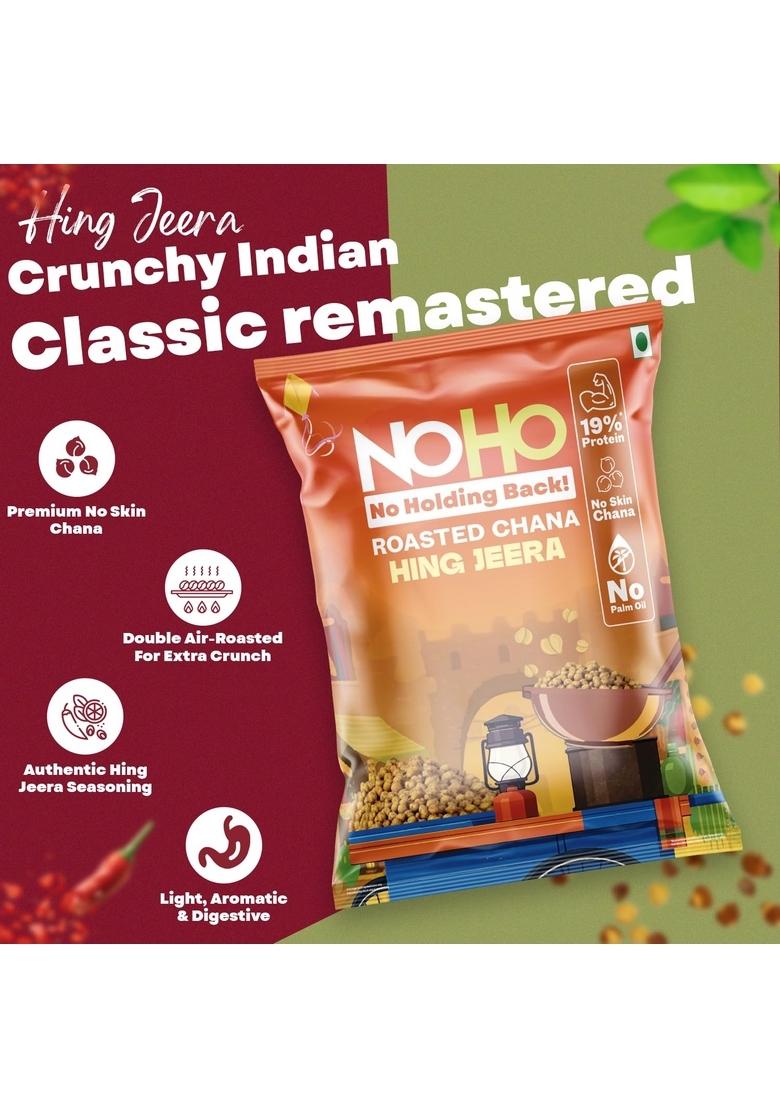 NoHo Roasted Chana | Bold AF Flavours Double for Extra Crunch 19% Protein Chickpeas Skin-Free, Guilt-Free, No Palm Oil Healthy High-Protein Snack Adults Namkeen Alternative 3 Lit 315 g (Pack of 3)