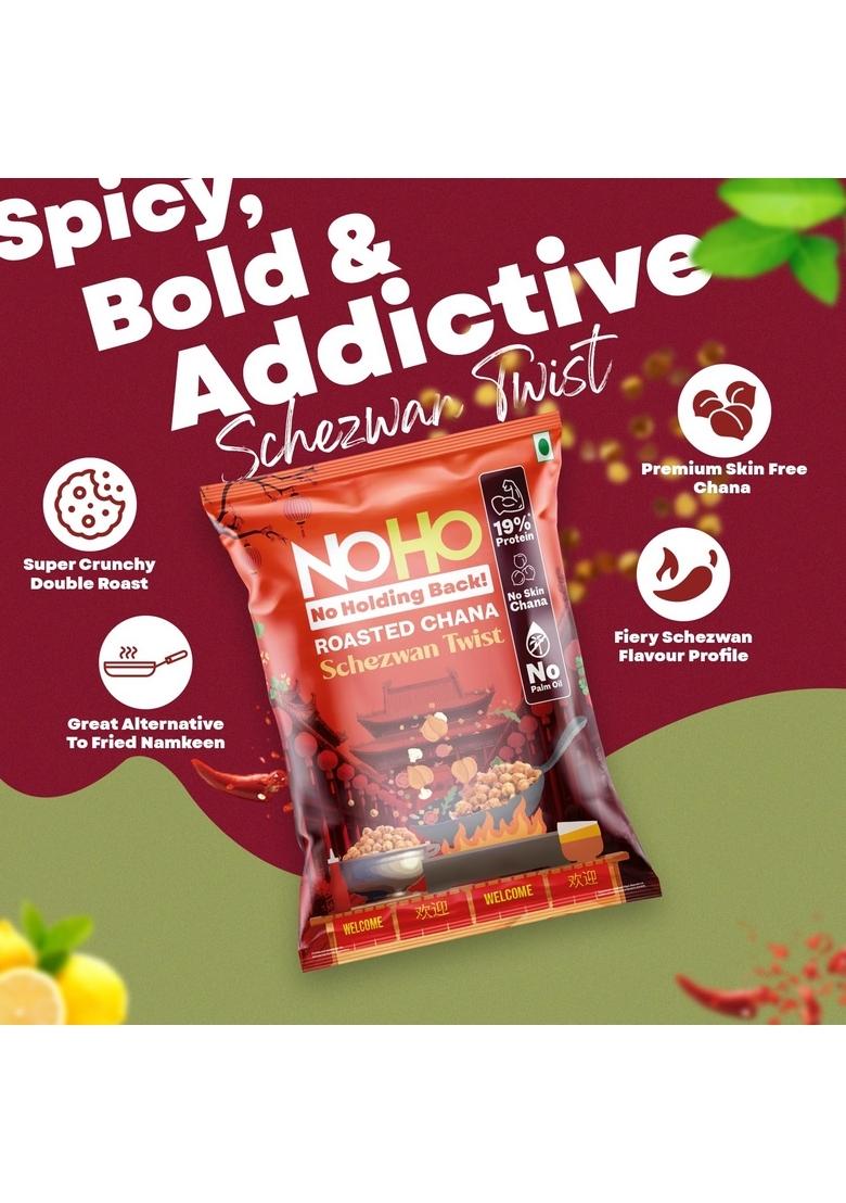 NoHo Roasted Chana | Bold AF Flavours Double for Extra Crunch 19% Protein Chickpeas Skin-Free, Guilt-Free, No Palm Oil Healthy High-Protein Snack Adults Namkeen Alternative 3 Lit 315 g (Pack of 3)
