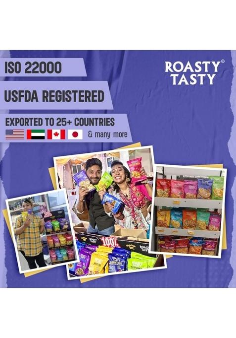 Roasty Tasty Roasted Desi Spicy Crunchy Bajra Mixture Namkeen Millet Snacks (Bajra, Moong, Jowar, Peanuts)