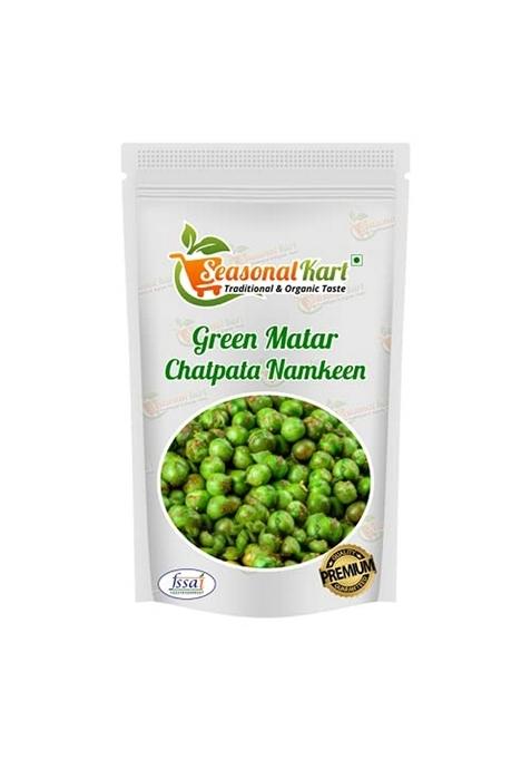 SEASONALKART Seasonal Kart Masala Green Matar/Roasted Peas Spicy & Crunchy 400 gms |Roasted Masala|Chemical Free|Spicy Healthy Indian Snacks | No Added Preservatives|