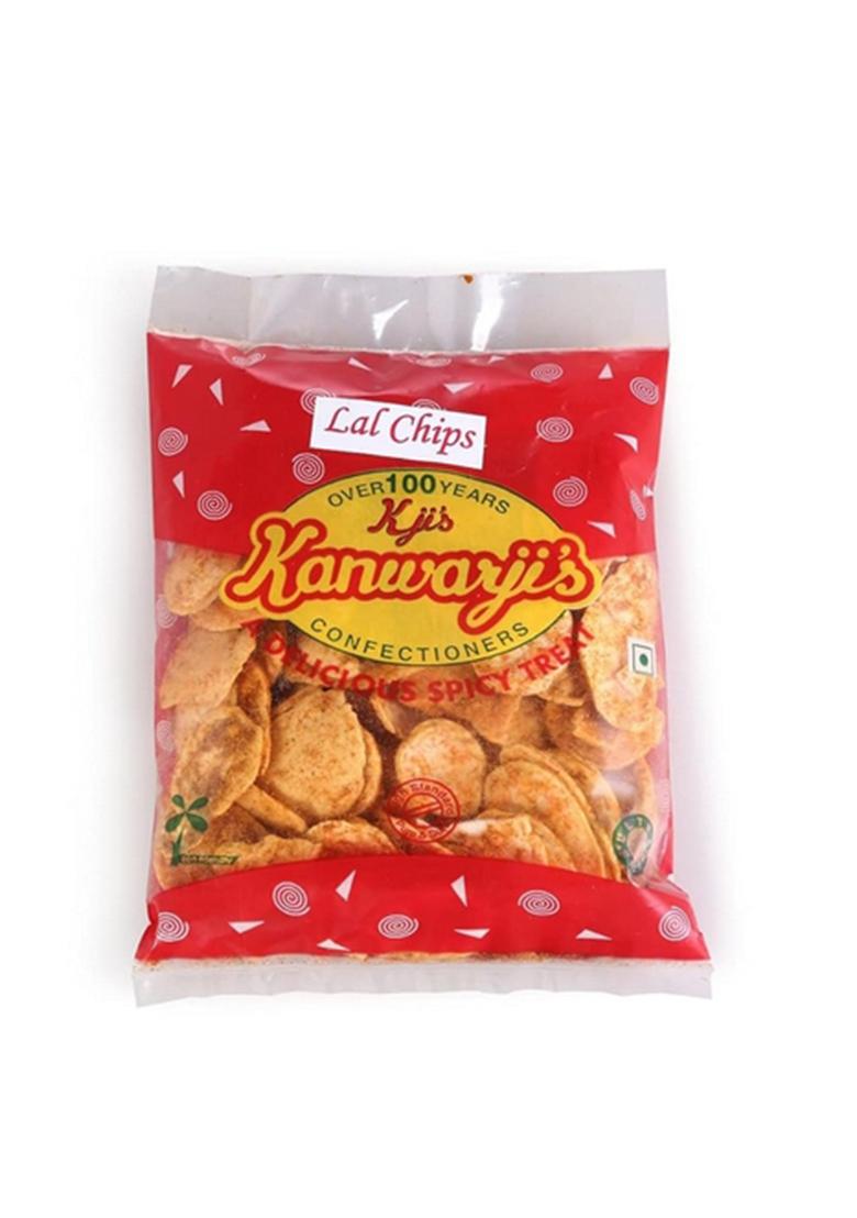Kanwarji's Confectioners|LAL CHIPS|Indian Snacks|Homemade and Ready to Eat Snacks|Tea Time Lal Chips (400gm)