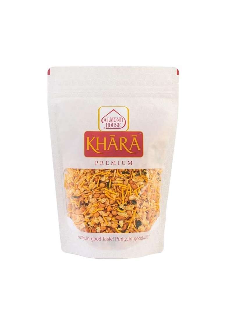 Almond House Kaju Mixture | Premium Namkeen No maida Healthy Snack Artificial flavours Made with pure Groundnut oil White Chudwa Chiwda Cashews Tea Time Snacks 500 gm - Indya