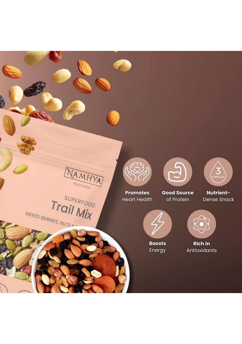 Namhya Dry Fuit Mix High Protein & Fiber-Rich: A nutrient-dense Trail that supports energy, muscle health, and digestion ideal for active individuals growing children. - Indya