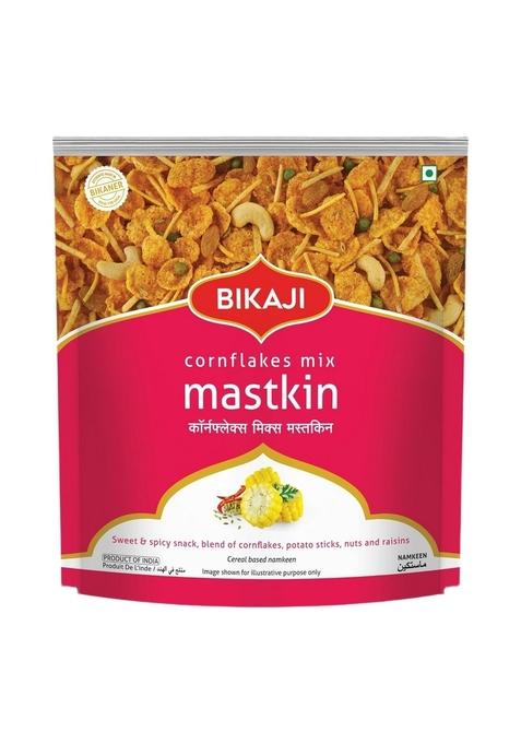 Bikaji Mastkin - Cornflakes Mix | 350g Pack Authentic Indian Snack Made in Bikaner Crispy & Flavorful Perfect Tea-time Corn Cashews Seasoned with Spices