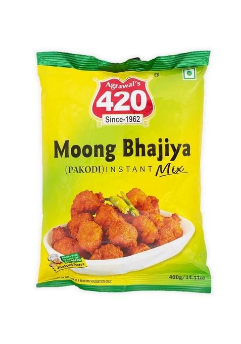 Agrawal's 420 Bites Moong Bhajiya Mix Instant 100% Vegetarian 400 gm (Pack of 2)