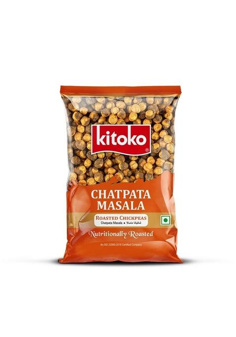 KITOKO FOODS Chatpata Masala Chana (500gm), Sweet & Spicy Desi Chickpeas With Skin, Bhuna Namkeen Snacks, Organic Whole Khara Daria, 100% Healthy Gluten-Free