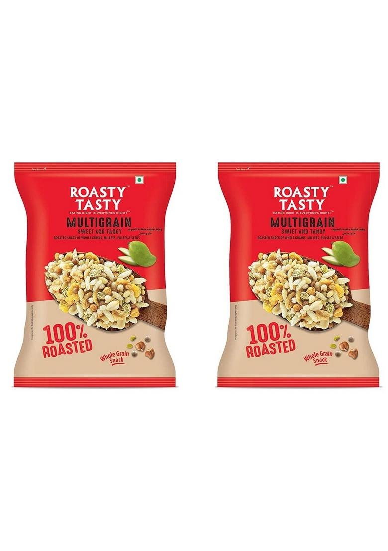 Roasty Tasty Multigrain Mix Sweet & Tangy 400G (200G X 2 Packs)|Healthy Snacks Without Palm Oil|Roasted Namkeen