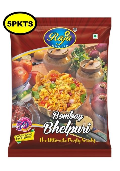 RAJA BHUJIA | Bombay Bhelpuri| Snack Mix|150g x5pkts=750gm.)|ready to eat|namkeen|party snacks|indian snacks|puffed rice namkee/ |healthy namkeen|crispy and crunchy| most popular 50 years old recipe|