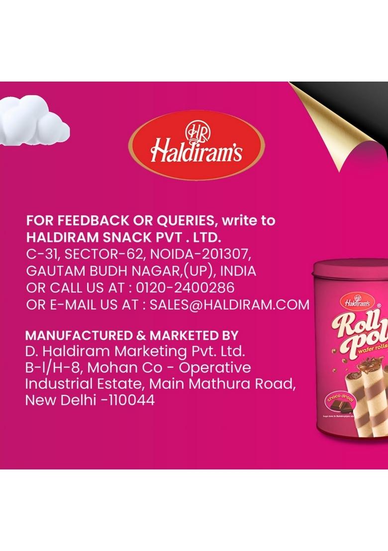 Haldiram's Roll Pole Choco Drool 150g x 2 | Chocolate Wafer Sticks Smooth Crunchy Snacks Crackers Sweet Treats for Kids Rich And Creamy Ready To Eat Dessert