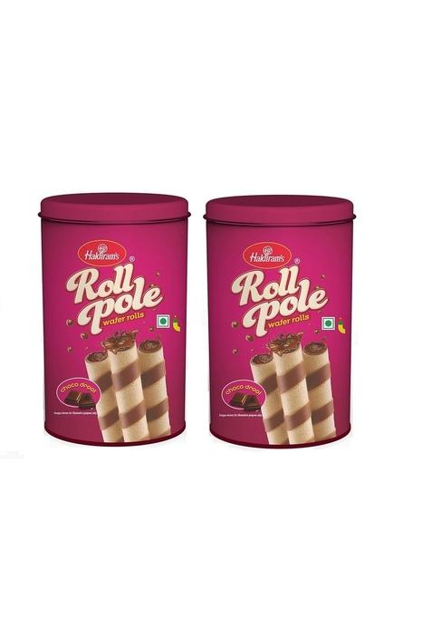 Haldiram's Roll Pole Choco Drool 150g x 2 | Chocolate Wafer Sticks Smooth Crunchy Snacks Crackers Sweet Treats for Kids Rich And Creamy Ready To Eat Dessert