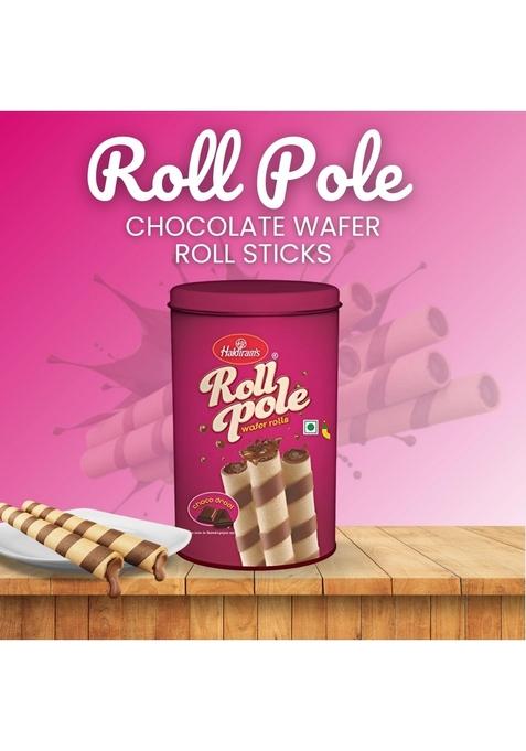 Haldiram's Roll Pole Choco Drool 150g x 2 | Chocolate Wafer Sticks Smooth Crunchy Snacks Crackers Sweet Treats for Kids Rich And Creamy Ready To Eat Dessert