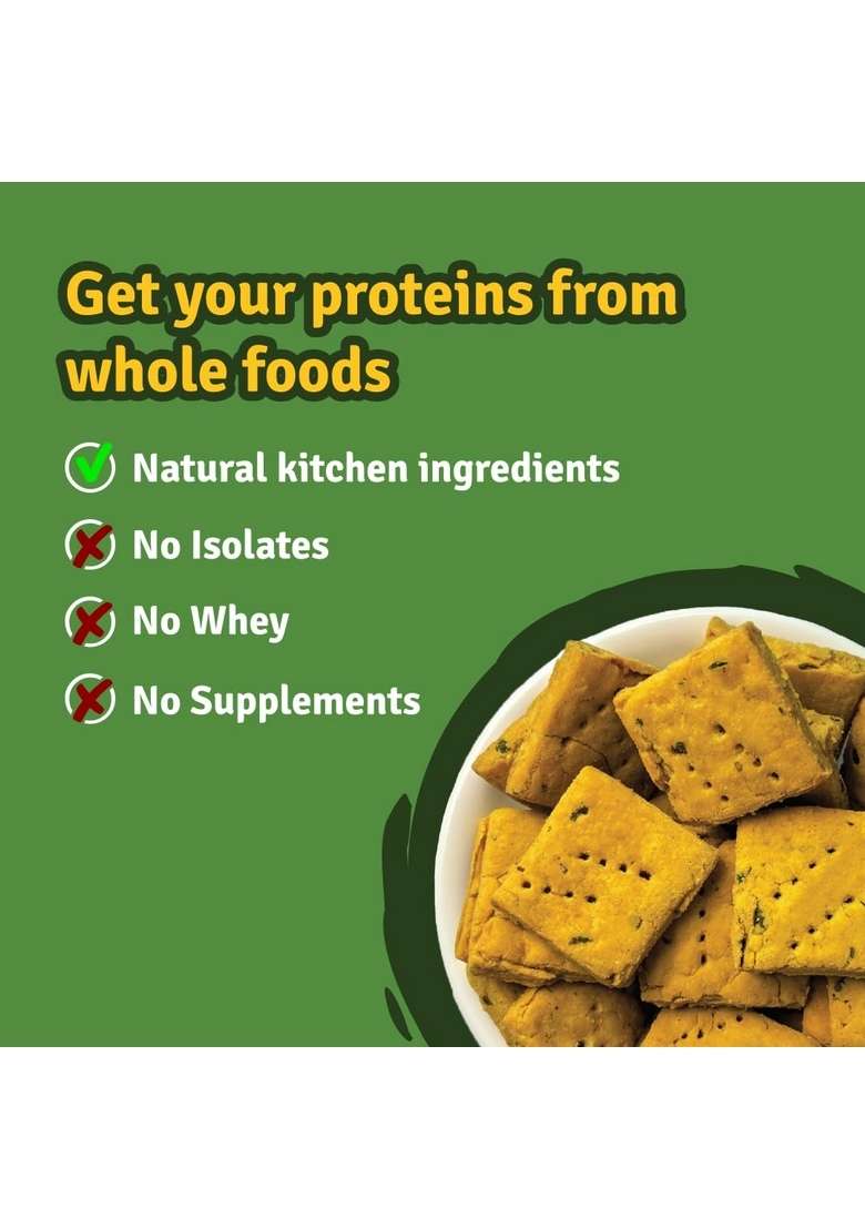 Prolicious Baked Mathri | 10g Protein, High Fiber Healthy Weightloss Snack No Palm Oil, Transfat Made with Whole Foods 500g (2 X 250g each) - Indya