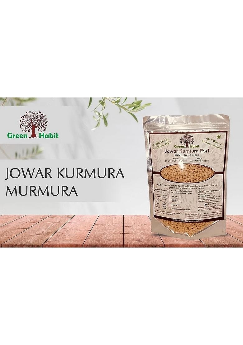 Greenhabit Jowar KURMURA MURMURA aka Puff for Healthy Breakfast Snack Food (200 gm pack of 2)