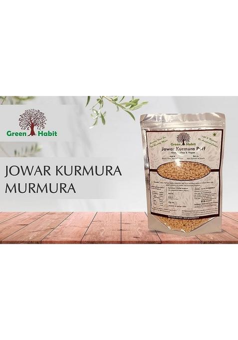 Greenhabit Jowar KURMURA MURMURA aka Puff for Healthy Breakfast Snack Food (200 gm pack of 2)