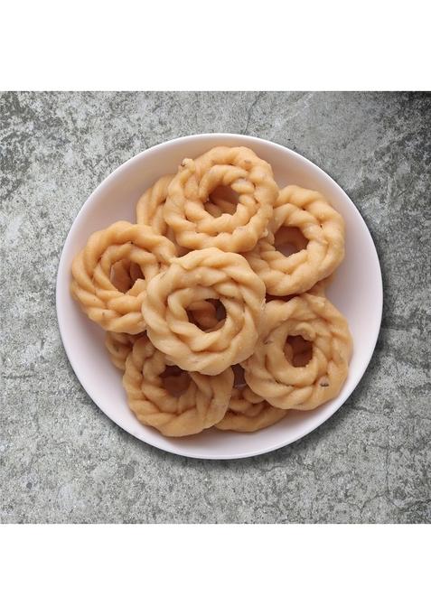KALPATHYSTORE Kai Murukku | Handmade Butter Chakli Traditional South Indian Snack Made with Coconut Oil 10 Nos Pack