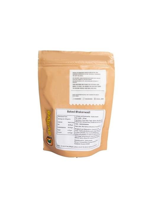 Evolve Snacks Healthy Baked Bhakarwadi | The Perfect Crunchy Treat High in Fiber Low Sodium Snack Gluten-Free Not Fried (Baked bhakarwadi, 200g)|