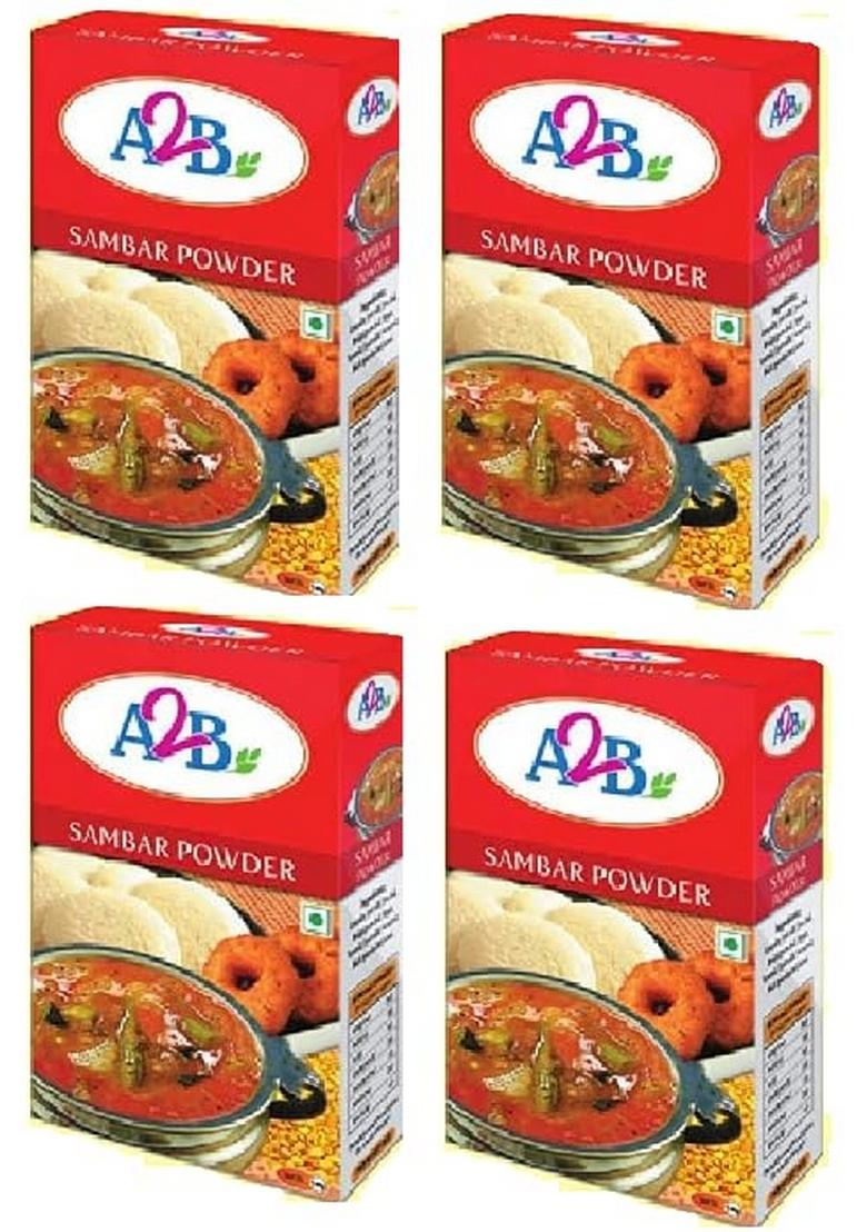 A2B Adyar Anand Bhavan Sweets and Snacks South Indian Special Sambar Powder (Pack of 4 * 100 GM)