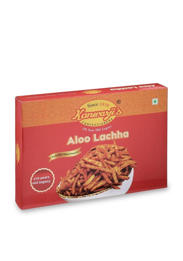 Kanwarji's Confectioners|NAMKEEN LACHCHA|Indian Snacks|Homemade and Ready to Eat Snacks|Aloo Lachha (400gm)