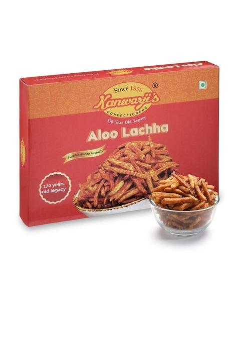 Kanwarji's Confectioners|NAMKEEN LACHCHA|Indian Snacks|Homemade and Ready to Eat Snacks|Aloo Lachha (400gm)