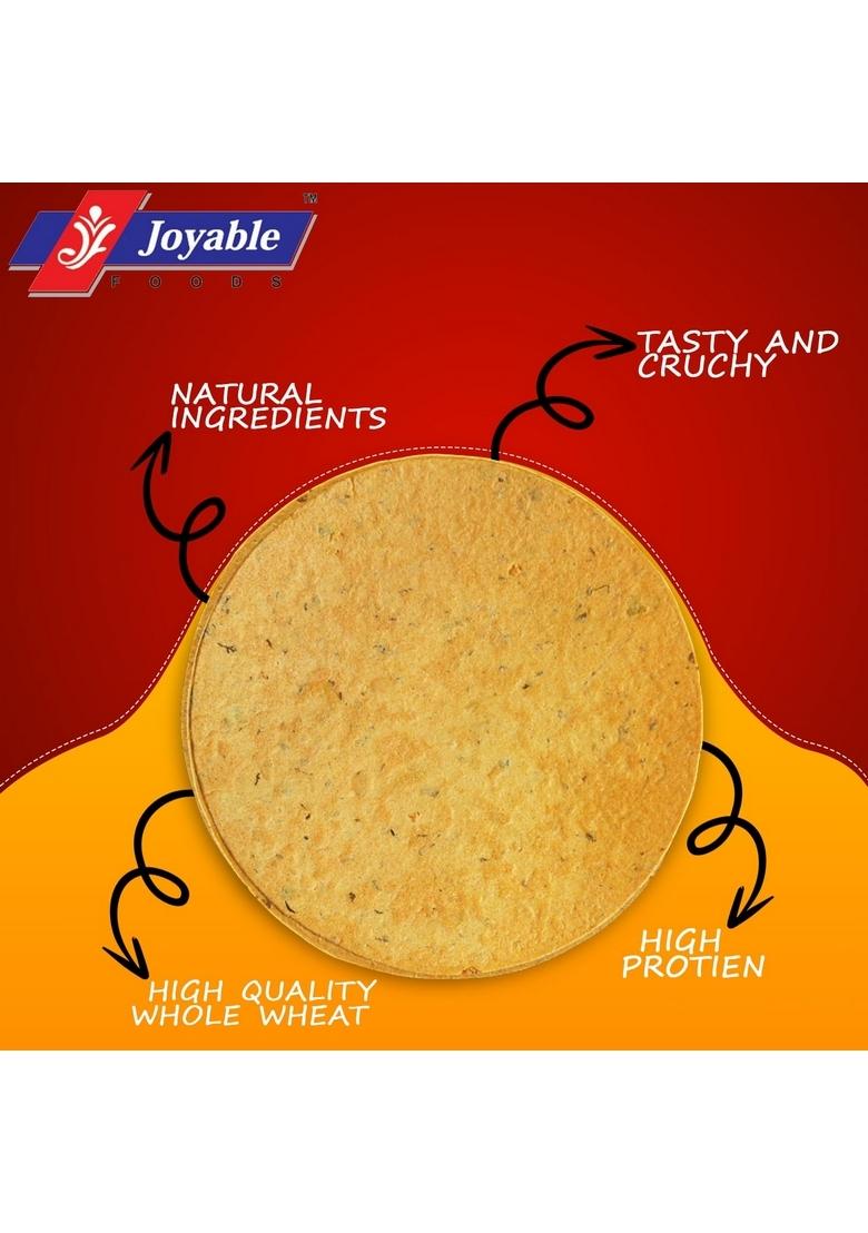 JOYABLE Special Kathiyawadi Dry Thepla | Healthy Traditional Gujarati Snacks Vacuum Packed Ready to Eat with No Artificial Flavors & Preservatives Roasted
