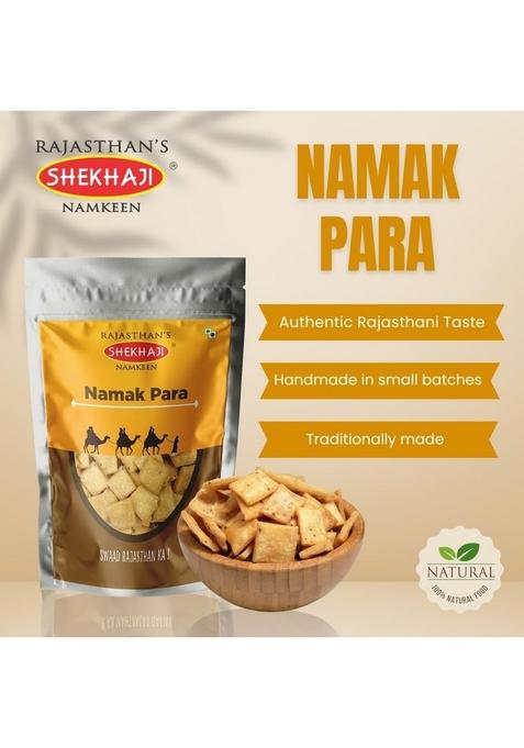 SHEKHAJI Namak Para 400 gm (Pack of 2-200 each) | Namakpara Tea Time Snack Authentic Handmade Namkeen from Rajasthan Pare Ready to Eat Snacks Party